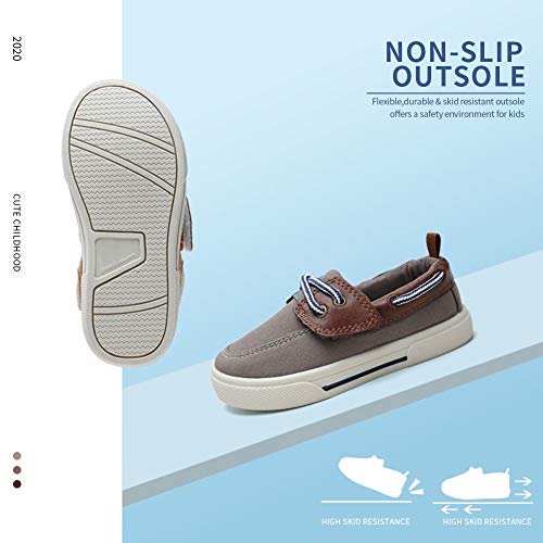 Tombik Toddler Shoes Boys Canvas Sneakers Kids Loafers For Walking Fall Brown 11 Us Little Kid #TOP4