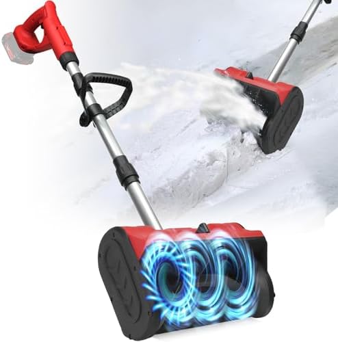 Cordless Snow Shovel Compatible with Milwaukee M18 18V Battery, 11" Electric Snow Blower for Driveway Max 27FT Throw Distance, 6.2" Clear Depth Snow Thrower with Front Handle for Patio Deck(Bare Tool)
