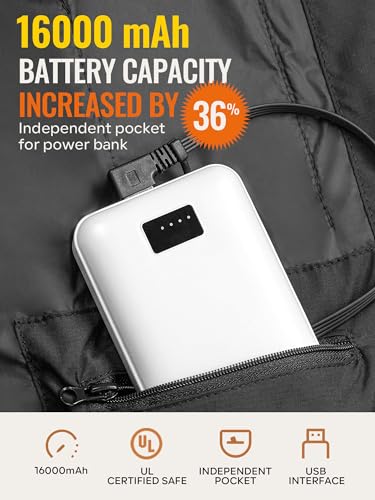 Image of JS LifeStyle Heated Vest for Men, 8 Heating Zones Heated Jackets for Men with 16001mah Battery Pack Included Lightweight Soft