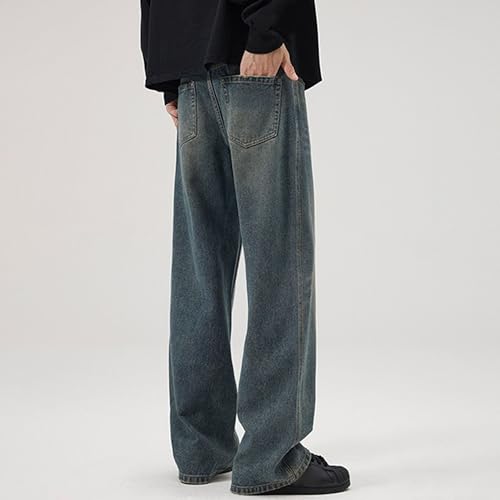 Jean baggy homme confortable ample bleu retro xl denim style - 4