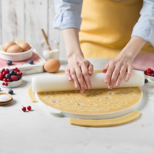 Decora Gitter Ausstecher Herzen, Kunststoff, weiß, 30 cm Kuchen – Ansicht 4