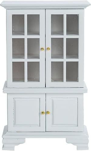 Miniatura 2 de Muebles de casa de muñecas, armario a escala 112, accesorios de cocina en miniatura, armario de madera, estante de exhibición para decoración de