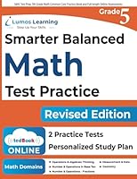 Sbac Test Prep: 5th Grade Math Common Core Practice Book and Full-Length Online Assessments: Smarter Balanced Study Guide with Performance Task (PT) and Computer Adaptive Testing (Cat) 1940484839 Book Cover