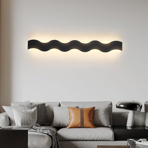 Aplique de pared LED de 40cm minimalista con mando a distancia para salon