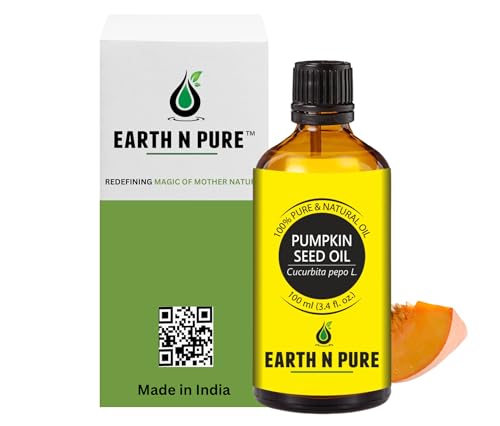Image of Earth N Pure Pumpkin Seed Oil (Kaddu Oil) Cold Pressed, Natural and Therapeutic Grade - 100 ml