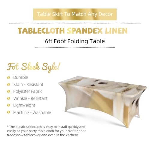 Nappe extensible élasthanne contre les taches pour table 1,8m - 6
