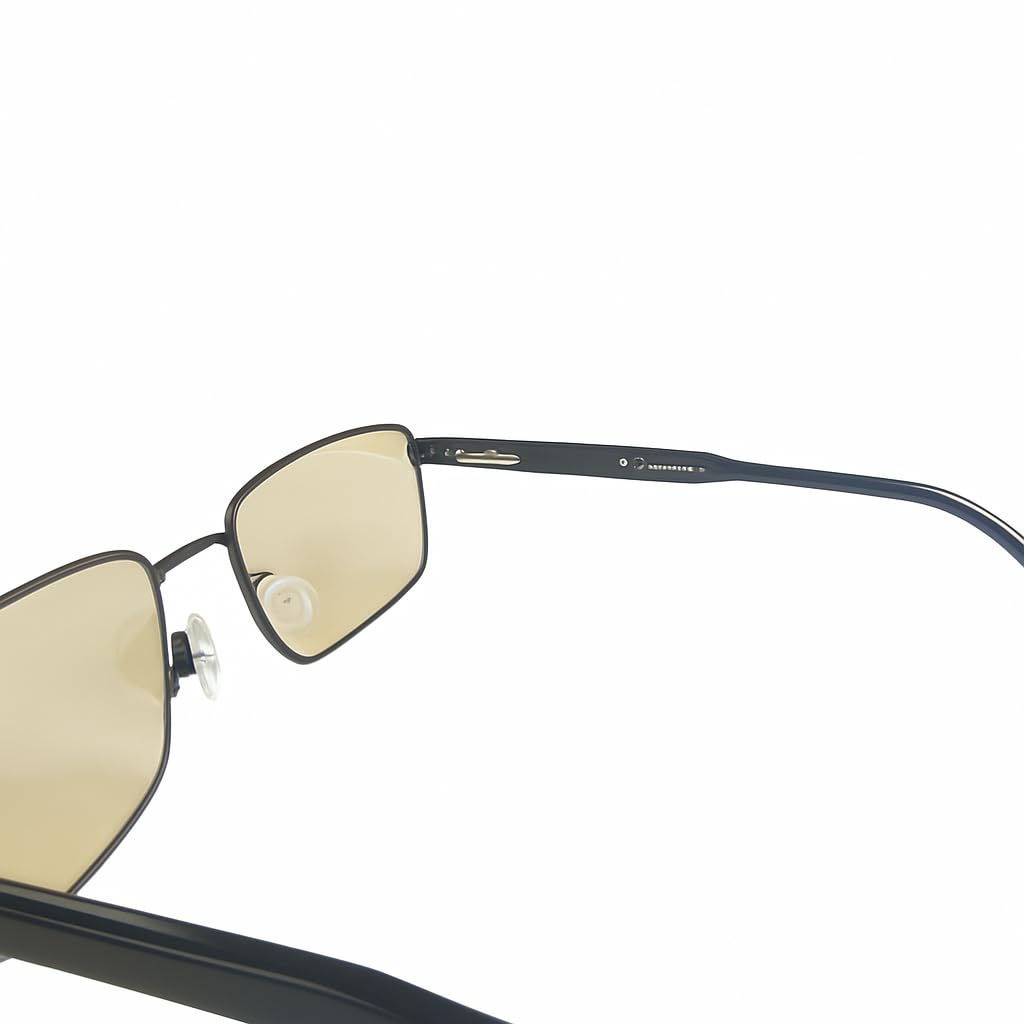 Lennie FL-41 - Gafas de lujo de metal dorado y acetato para migraña y sensibilidad a la luz