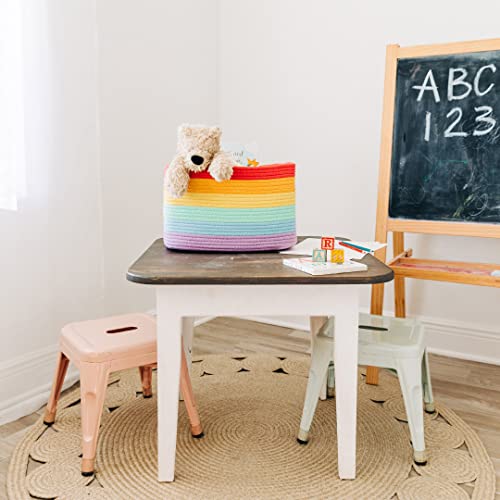 Organihaus 3-Pack Rope Rainbow Storage Baskets For Shelves | For Classroom And Nursery | Storage Bins & Toy Organizer For Baby Room #TOP7