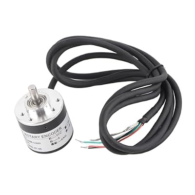 Incremental Rotary Encoder, 600P R Magnetoelectric Incremental Quadrature Encoder 5V to 24V AB 2 Phases Shaft 6mm