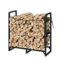 Wieghda Firewood Rack Stand 2.5ft Heavy Duty Logs Holder for Outdoor Indoor, Metal Wood Pile Storage Stacker Organizer