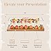 HOMESPHERE Cake Display with Lid – Acacia Wood Dessert Stand & Wooden Charcuterie Board with Lid for Loaf Cakes, Bread, Pastries, Cheese, Large Rectangle Wood Tray Platter & Acrylic Cover, 15 x 6.25”