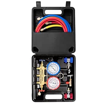 3 Way Refrigerant Gauge AC Diagnostic Manifold Freon Gauge Set For R134A R12 R22 R502 - View #8