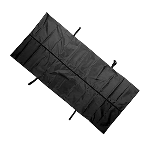 Black Oxford Cloth Body Bag 210D Waterproof with Leak Proof Portable Design for Funeral Hospital Transportation (150 * 60CM)