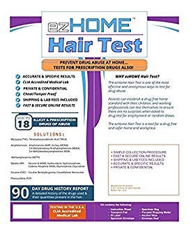 ezHOME Hair Follicle 18 Drug Compound Test - Pack of 1