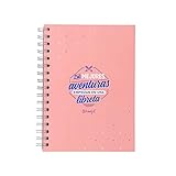 Encuadernadas en espiral para una abertura más cómoda, estas libretas tienen 200 páginas cuadriculadas y una hoja de pegatinas