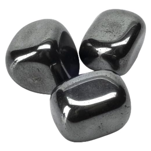 KALIFANO Tumbled Hematite Bundle - AAA Jewelry Grade Reiki Crystal Used for Confidence and Focus - Piedras Caidas for Wicca/Healing - Information Card Included (Family Owned)
