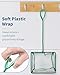 Pawfly 6 Inch Aquarium Fish Net with Braided Metal Handle Square Net with Soft Fine Mesh Sludge Food Residue Wastes Skimming Cleaning Net for Fish Tanks Small Koi Ponds and Pools