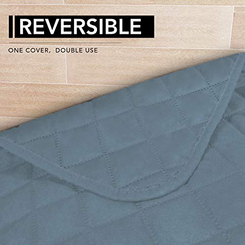 Image of Easy-Going Sofa Slipcover L Shape Sectional Couch Cover 42 x 68 inches Rectangular Chaise Lounge Cover Reversible Sofa Cover Furniture Protector for Pets Kids Children Dog Cat(Light Blue /Light Blue)