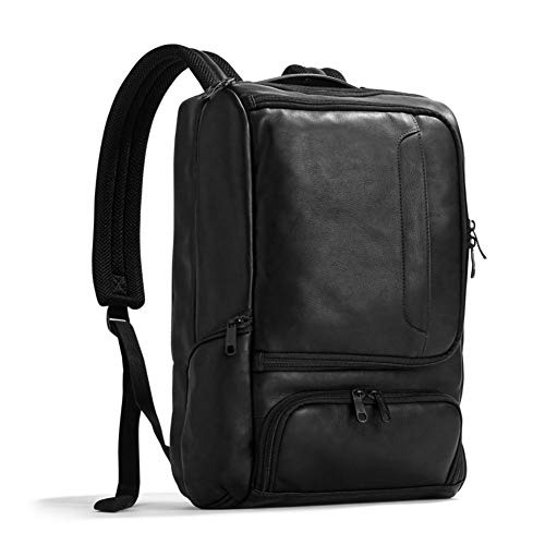 eBags Pro Slim Leather Laptop Backpack (Black)