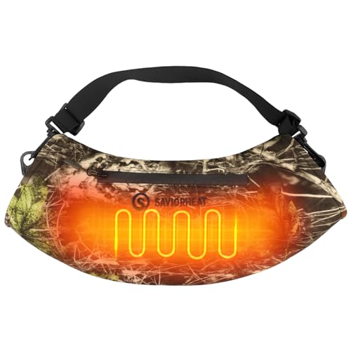 SAVIOR HEAT Heated Hand Warmer Pouch,5200mAh Rechargeable Heated Hand Muff for Winter Activities Hunting, Camping, Golf, and Photography?Camo?