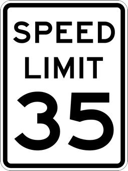 Amazon.com : STOPSignsAndMore - R2-1 35-MPH Speed Limit