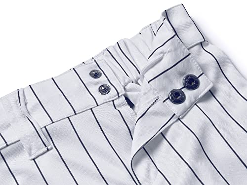 Qbk 2T-17Years Toddler To Youth Baseball Pants Softball Pants Kids Tee Ball Pants For Boys And Girls Black (16-17, White/Black) #TOP3