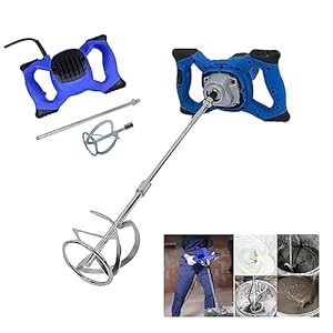 Rührwerk 2600W für Farbe, Beton, Mörtel, Putz, Kleber und Zement, mit 6-Gang-Getriebe, Soft-Start-Funktion, Arretierbarer Schalter, 0-1700 U/min Drehzahl, mit M14 Schnittstelle Rührstab