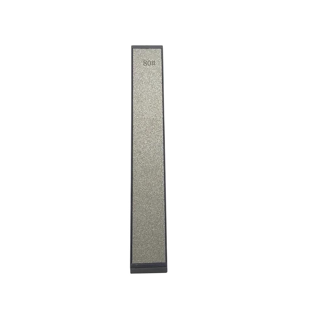 MiJunHD Diamond Knife Sharpening Stone,80# Grit 160mm*20mm Diamond Whetstones with a Non-Slip Base for Kitchen, Outdoor & Ruixin Sharpener Fixed Angle Tool (1 Piece Regular Size)