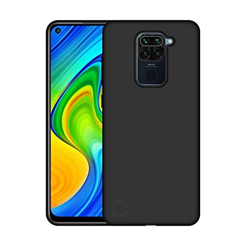 Image of Case Creation for Redmi Note 9 Pro Max 2021 Back case, Xiaomi Redmi Note 9 Pro Max Slim Flexible Smart Look case with 360 Camera All Angle Protection (Pure Black)