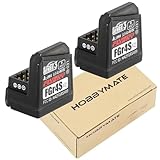 HOBBYMATE Flysky FGr4s V2 Receiver for Noble NB4 and Noble Pro Rc Transmitter, 2.4G 4 Channel Flysky Rc Car Receiver AFHDS 3 - Pack of 2