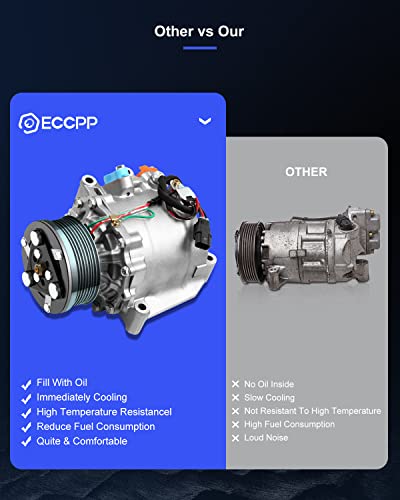 Eccpp A/C Compressor With Clutch 2006-2011 Fit For Honda Civic 1.8L Co 4918Ac Ac Compressor #TOP7