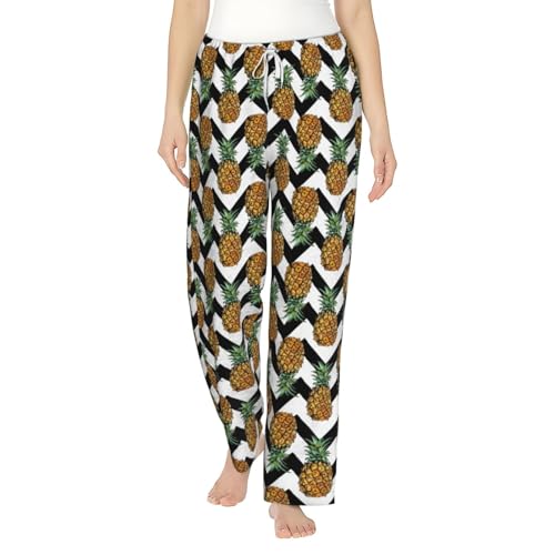 Pantalon de pyjama flanelle imprimé ananas le cadeau idéal pour maman et fille