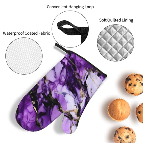 Plats de cuisson isolés marbre violet compatibles micro-ondes et fours - 6