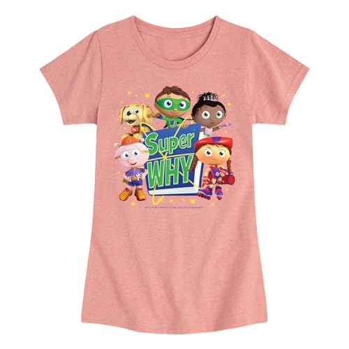 HYBRID APPAREL Super Why - Whyatt and Friends-Girls Fitted Short Sleeve Tee