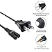 Power Cord Replacement for HP Tango X Smart Home Printer 2 Prong 8Ft Power Cord AC Cable