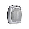 Amazon Basics Ceramic Space Heater, Portable Indoor Heating Solution, With Overheat and Tip-Over Protection, Thermostat, Non-Oscillating, 1500W, 7.52″D x 6.34″W x 9.45″H, Silver