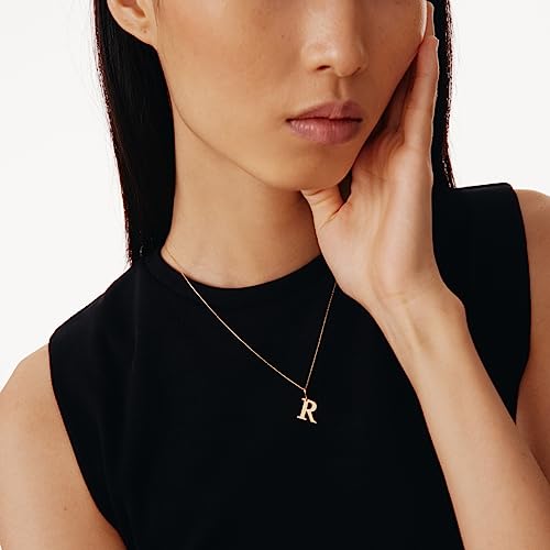 Gelin 14K Solid Gold Custom Block Letter Pendant for Women | 14K Real Gold Initial Charm | 14K Gold Initial Necklace Pendant | 14K Gold Personalized Jewelry | Gift for Anniversary, Pendant Only2