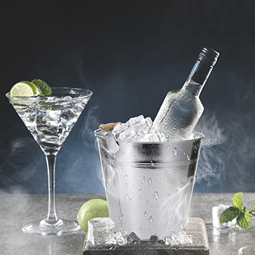 Image of Didaey 12 Pcs 9 Quart Large Galvanized Metal Buckets with Handle Inch Heavy Duty Stainless Steel Pails Round Pail for Party Wedding, Crafts, Utensils, Table Centerpieces (Silver)