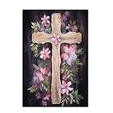 Puzzle 5000 Pieces Fleur Puzzle Croix 5000 Pièces Grand Adultes Difficile Jigsaw en Bois avec Boîte Cadeau, DIY Challenge Impossible Créatif Jeu pour Adulte, Decoration Maison 105x156cm D-1504