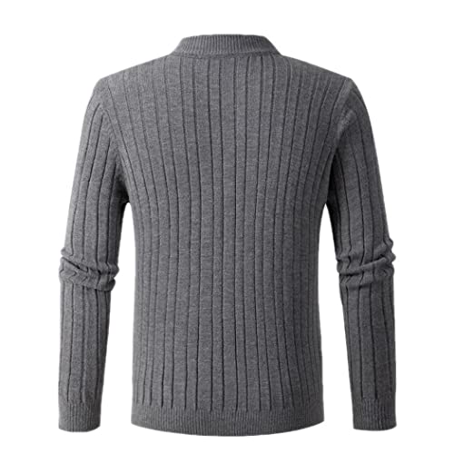 Pull homme noir col demi-fermeture éclair XL pour automne hiver - 3