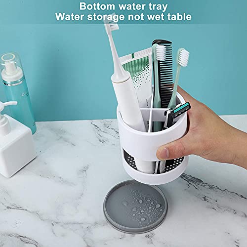 Lakifmo Toothbrush Holder, Ventilated Mould-Proof Toothbrush Caddy, Tough Small Toothbrush Pot Stand for Easy Bathroom Storage, White - Cosy Home Interiors Lakifmo Toothbrush Holder, Ventilated Mould-Proof Toothbrush Caddy, Tough Small Toothbrush Pot Stand for Easy Bathroom Storage, White - Image 3