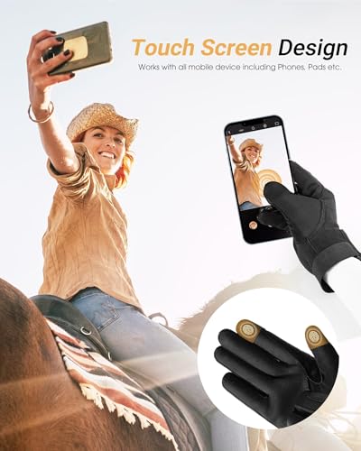 image for FitsT4 Sports Horse Riding Gloves Women Winter Equestrian Riding Glove