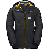 Jack Wolfskin B ICELAND 3IN1 JKT, wasser- und winddichte Outdoor Jacke, Winterjacke für Jungen mit warmer Fleece-Innenjacke, robuste Regenjacke für Jungen mit Reflektoren,phantom,116