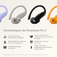 Beats Powerbeats Pro 2 – Kabellose Bluetooth-Ohrhörer mit 1,5 m langem USB-C-Ladekabel – Diamantschwarz – Ansicht 2