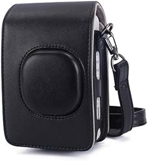 Phetium Protective Case Compatible with Instax Mini LiPlay Instant Camera and Printer, Soft PU Leather Bag with Removable/Adjustable Shoulder Strap (Black)