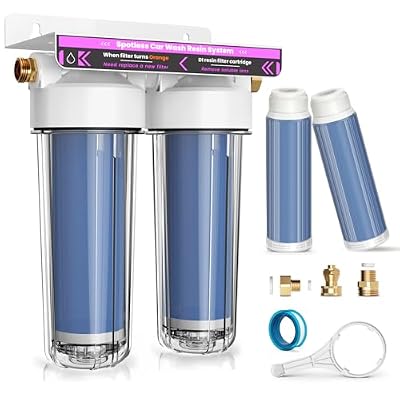 Deionized Spot-Free Car Rinse Unit Spotless Car Wash Water System with Color-Changing Resin, No Towel Drying Required, Ideal for Cars, RVs, Motorcycles, Yachts and Windows