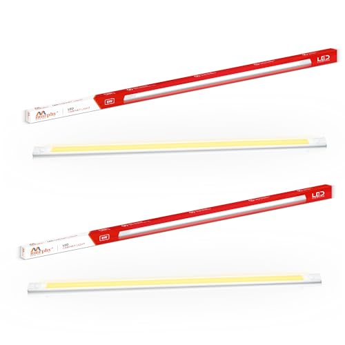 Murphy 2 Feet Led Under Cabinet Lighting, 8W Under Cabinet And Under Counter Lighting, Led Profile Light : Warm White, Pack Of 2(Others) Aluminium alloy,Acryl and LED