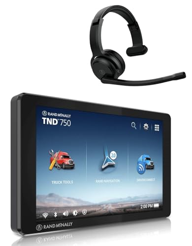Made for Refurbished TND 750 Truck GPS Navigator + Clear ryve 100 Wireless Bluetooth Headset Bundle