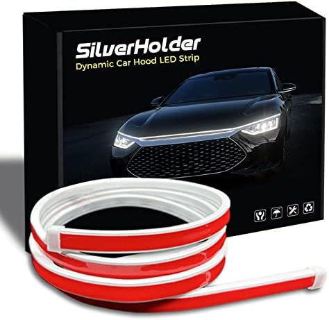 SilverHolder Car Hood Light Strip White 70 Inches Exterior Car LED Strip Lights Flexible LED Strip Lights for Car Daytime Running Light for Cars, SUVs, Trucks