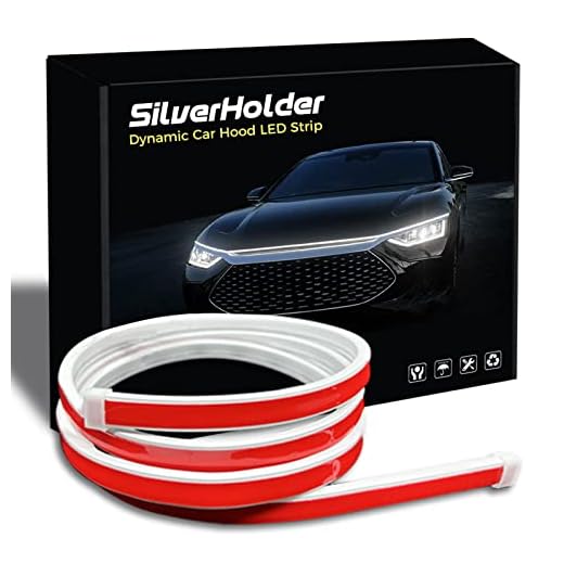 SilverHolder Car Hood Light Strip White 70 Inches Exterior Flexible Daytime LED Running Light for Cars, SUVs, Trucks